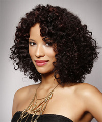 Casual Medium Curly Hairstyle - click to view hairstyle information