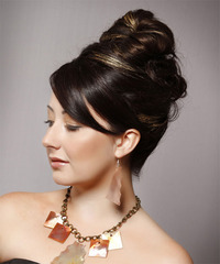 Formal Updo Long Straight Hairstyle - click to view hairstyle information