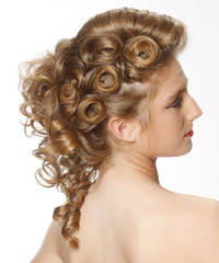 Formal Updo Long Curly Hairstyle - click to view hairstyle information