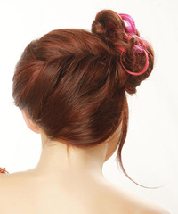 Formal Updo Long Straight Hairstyle - click to view hairstyle information