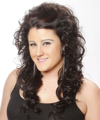 Formal Long Curly Hairstyle - click to view hairstyle information
