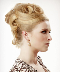 Formal Updo Long Curly Hairstyle - click to view hairstyle information