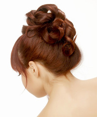 Formal Updo Long Straight Hairstyle - click to view hairstyle information