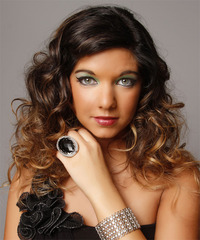 Formal Long Curly Hairstyle - click to view hairstyle information