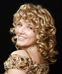 Formal Medium Curly Hairstyle - click to view hairstyle information