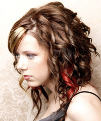 Formal Long Curly Hairstyle - click to view hairstyle information