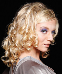 Formal Long Curly Hairstyle - click to view hairstyle information