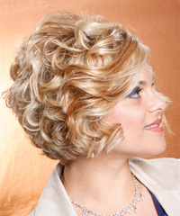 Formal Medium Wavy Hairstyle - click to view hairstyle information