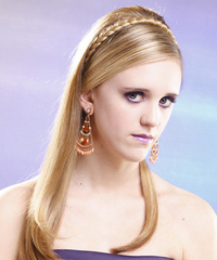 Formal Updo Long Straight Hairstyle - click to view hairstyle information