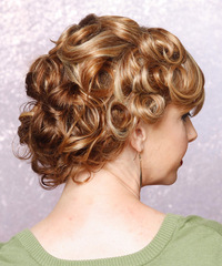 Formal Updo Medium Curly Hairstyle - click to view hairstyle information