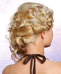 Formal Updo Long Curly Hairstyle - click to view hairstyle information