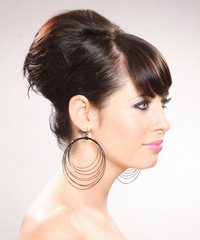 Formal Updo Long Straight Hairstyle - click to view hairstyle information