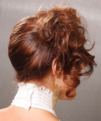 Formal Updo Medium Curly Hairstyle - click to view hairstyle information