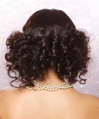 Formal Updo Long Curly Hairstyle - click to view hairstyle information