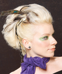 Formal Updo Long Curly Hairstyle - click to view hairstyle information