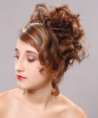 Formal Updo Long Curly Hairstyle - click to view hairstyle information