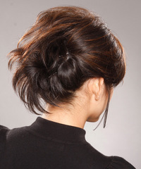 Formal Updo Medium Straight Hairstyle - click to view hairstyle information