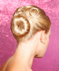 Formal Updo Long Curly Hairstyle - click to view hairstyle information