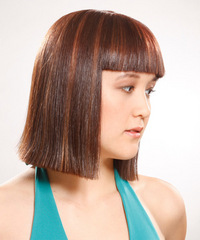 Formal Medium Straight Hairstyle - click to view hairstyle information
