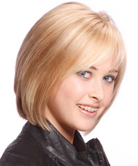Casual Medium Straight Hairstyle - click to view hairstyle information