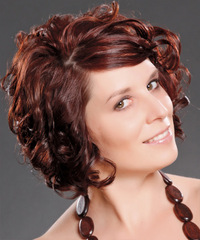 Formal Medium Curly Hairstyle - click to view hairstyle information