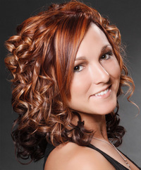 Formal Medium Curly Hairstyle - click to view hairstyle information