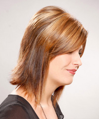 Casual Medium Straight Hairstyle - click to view hairstyle information