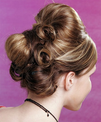 Formal Updo Long Straight Hairstyle - click to view hairstyle information