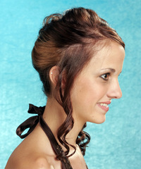 Formal Updo Long Curly Hairstyle - click to view hairstyle information