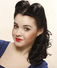 Formal Updo Long Curly Hairstyle - click to view hairstyle information