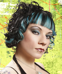 Alternative Medium Curly Hairstyle - click to view hairstyle information