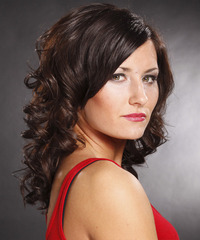 Formal Long Curly Hairstyle - click to view hairstyle information