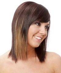 Casual Medium Straight Hairstyle - click to view hairstyle information