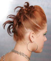 Formal Updo Long Straight Hairstyle - click to view hairstyle information