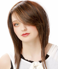 Casual Medium Straight Hairstyle - click to view hairstyle information