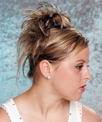 Formal Updo Long Straight Hairstyle - click to view hairstyle information