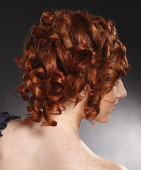 Formal Updo Long Curly Hairstyle - click to view hairstyle information