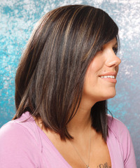 Casual Medium Straight Hairstyle - click to view hairstyle information