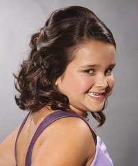 Formal Updo Medium Curly Hairstyle - click to view hairstyle information