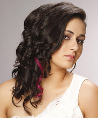 Formal Long Curly Hairstyle - click to view hairstyle information