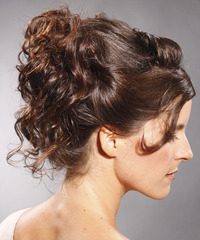 Formal Updo Long Curly Hairstyle - click to view hairstyle information