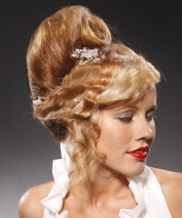 Formal Updo Long Curly Hairstyle - click to view hairstyle information