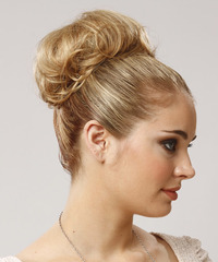 Formal Updo Long Straight Hairstyle - click to view hairstyle information