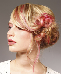 Formal Updo Long Curly Hairstyle - click to view hairstyle information