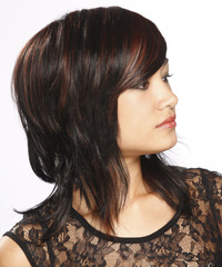 Casual Medium Straight Hairstyle - click to view hairstyle information