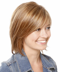 Casual Medium Straight Hairstyle - click to view hairstyle information