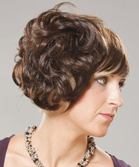 Formal Updo Medium Curly Hairstyle - click to view hairstyle information