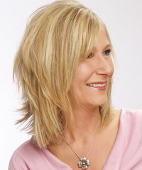 Casual Medium Straight Hairstyle - click to view hairstyle information