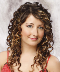 Formal Long Curly Hairstyle - click to view hairstyle information