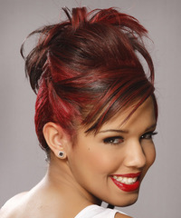 Formal Updo Long Straight Hairstyle - click to view hairstyle information
